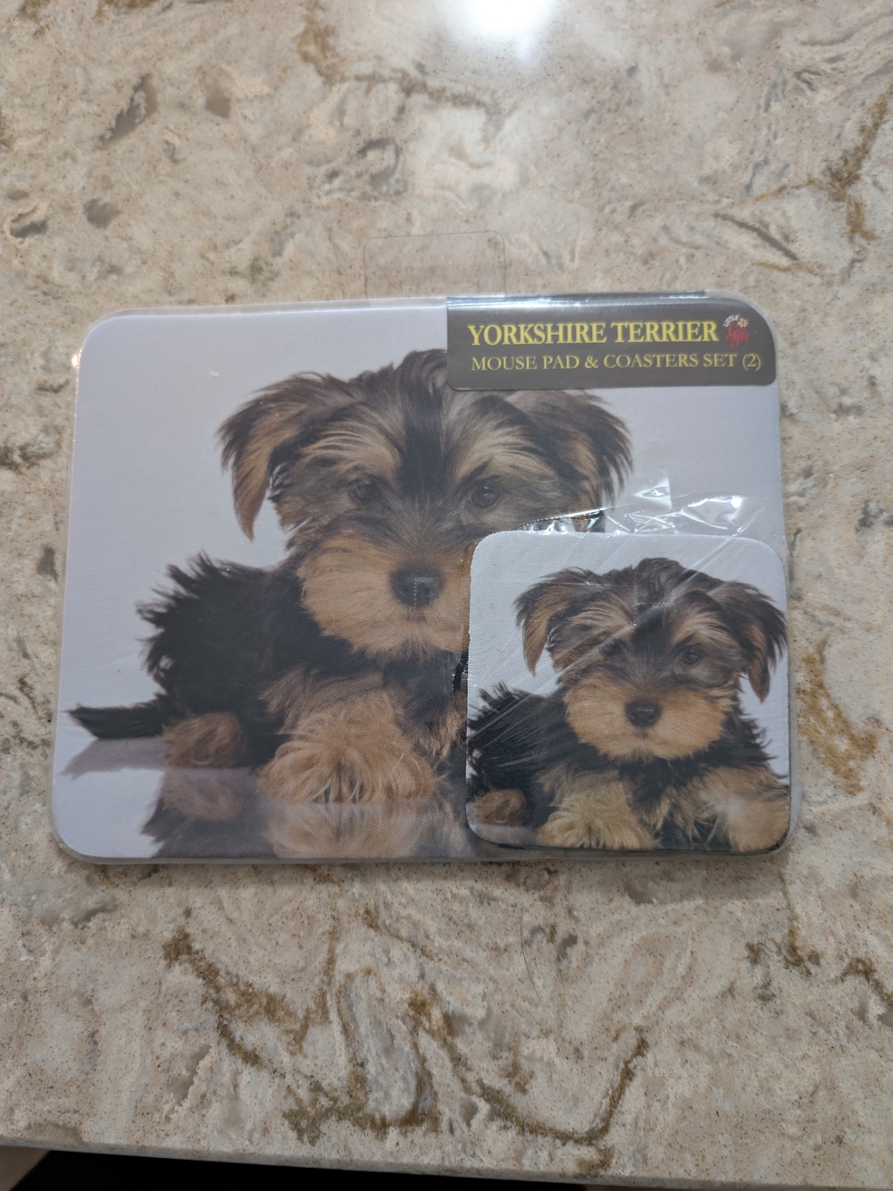 Yorkshire Terrier Mouse Pad & Coasters Set